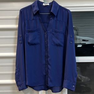 Women’s LN Express sheer navy Portfino shirt size medium